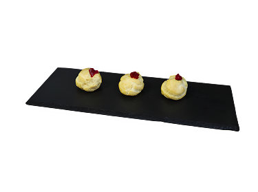 Профитроль с пате из печени и грушевым чатни