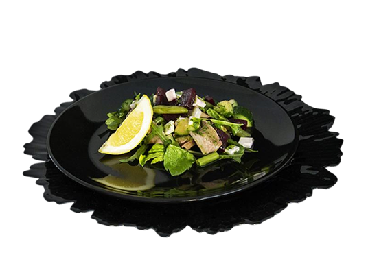 Салат с языком, свеклой и стручковой фасолью