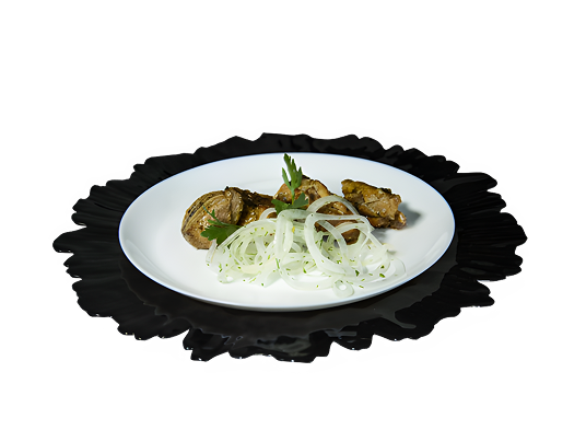 Шашлык из индейки с луком и зеленью 180/30/5