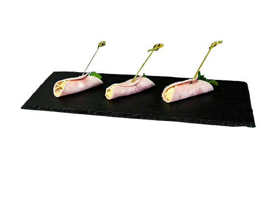 Рулетики из ветчины с сыром